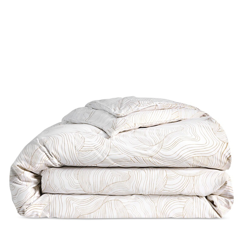 Brooklinen luxe sateen duvet cover oyster in pebble king / cali king size